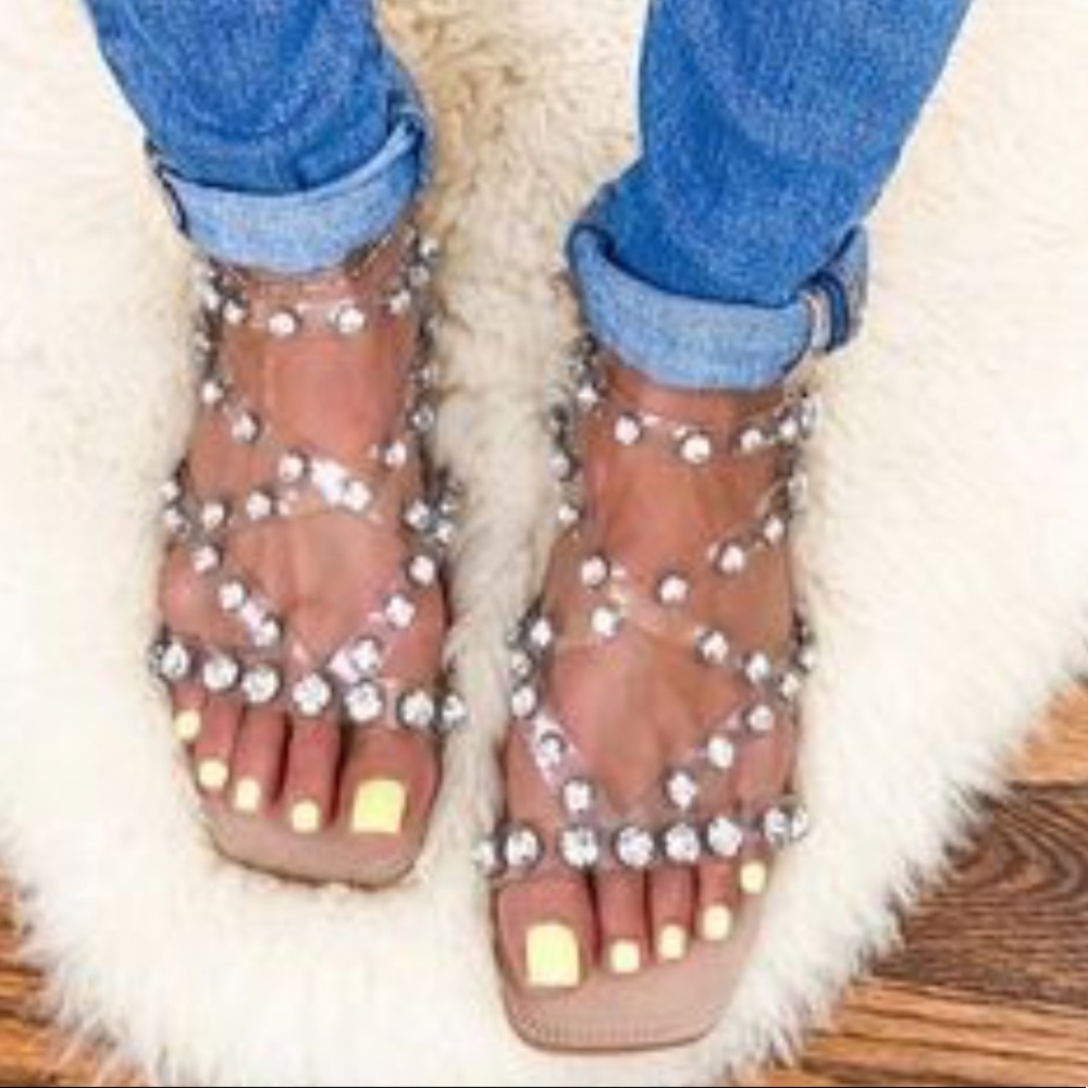 Brand New Never worn Steve Madden Joli Clear Sandals